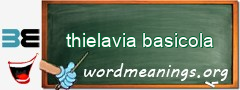 WordMeaning blackboard for thielavia basicola